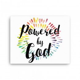Powered by God - Canvas